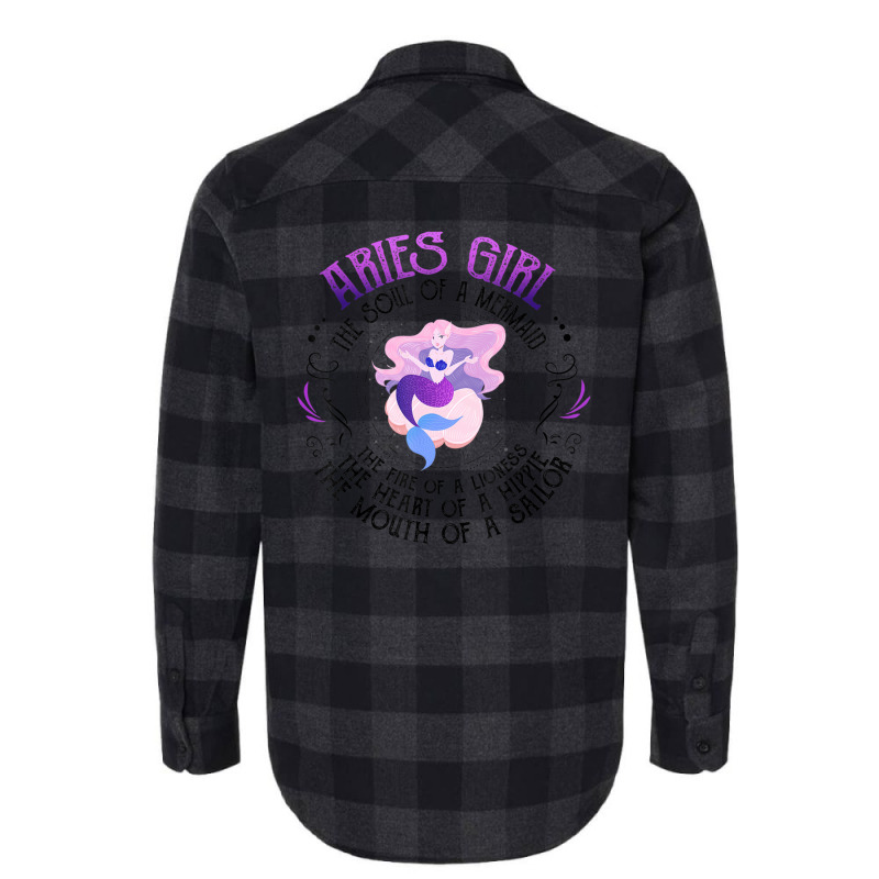 Trending Mermaid Aries Girl Fire Of Lioness Zodiac Birthday Flannel Shirt | Artistshot