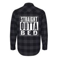 Straight Outta Bed Vintage Distressed A1 Funny Flannel Shirt | Artistshot