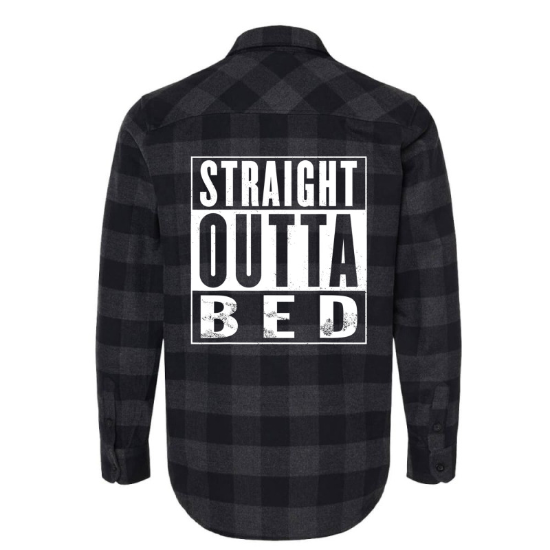 Straight Outta Bed Vintage Distressed A1 Funny Flannel Shirt | Artistshot