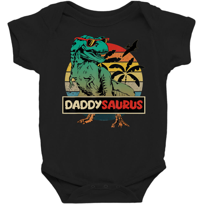 Trending Mens Matching Family Daddysaurus Trex Father's Baby Bodysuit | Artistshot