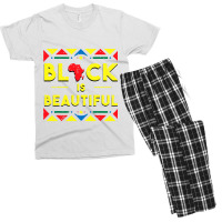 Black History  Black Is Beautiful African Colors Gift Men's T-shirt Pajama Set | Artistshot