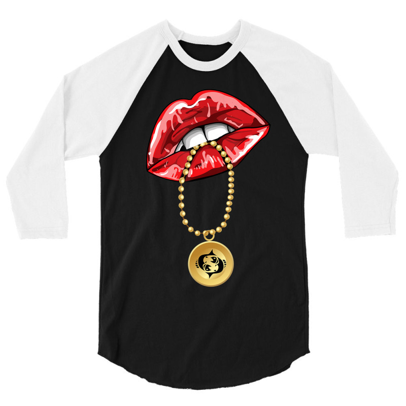 Trending Pisces Girl Juicy Lips Necklace Astrology Zodiac Sign 3/4 Sleeve Shirt | Artistshot