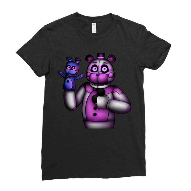 Five Nights At Freddy's Sister Location Funtime Freddy With Bon Bon Ladies Fitted T-Shirt by CathyCooney | Artistshot