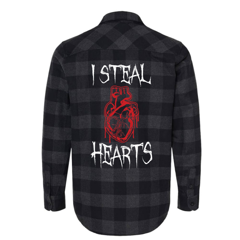 I Steal Hearts T Valentines Day Dinosaur Boys Kid (20) Flannel Shirt | Artistshot