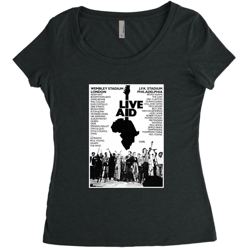 Live Aid 1985 Women's Triblend Scoop T-shirt by MichaelSchales | Artistshot