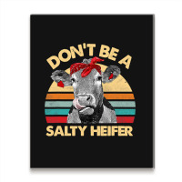 Funny Cow Bandana Dont Be A Salty Heifer Farmer Vintage Metal Print Vertical | Artistshot