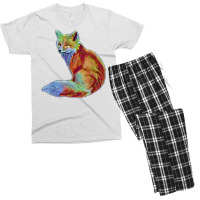 Fox Sly Animal Colorful Forest Animals Design Foxes T Shirt Men's T-shirt Pajama Set | Artistshot