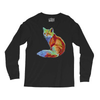 Fox Sly Animal Colorful Forest Animals Design Foxes T Shirt Long Sleeve Shirts | Artistshot