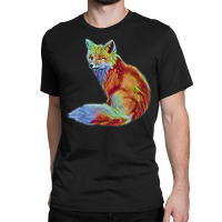 Fox Sly Animal Colorful Forest Animals Design Foxes T Shirt Classic T-shirt | Artistshot