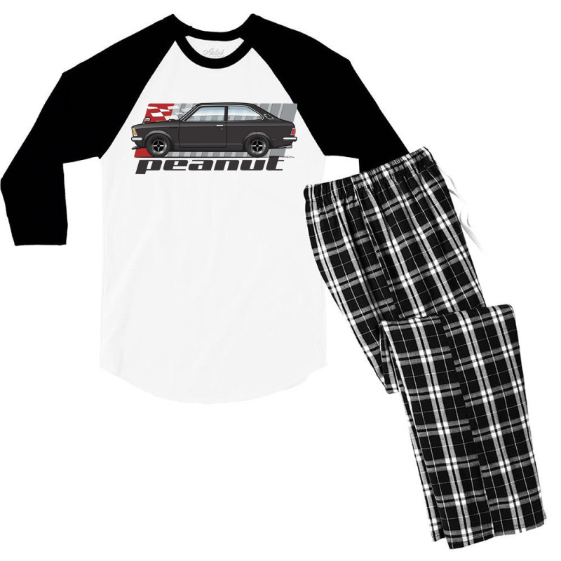 Peanut Black Men's 3/4 Sleeve Pajama Set | Artistshot