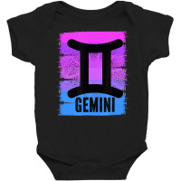 Limited Edition Retro Gemini Constellation Star Sign Astrology May Jun Baby Bodysuit | Artistshot