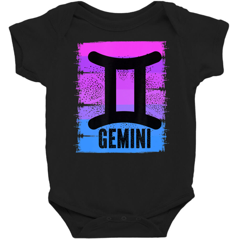 Limited Edition Retro Gemini Constellation Star Sign Astrology May Jun Baby Bodysuit by michaelyounger19 | Artistshot