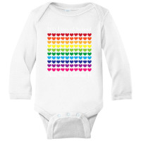 Heart Love 100 Days Of School  Teacher Boy Girl Gift Long Sleeve Baby Bodysuit | Artistshot