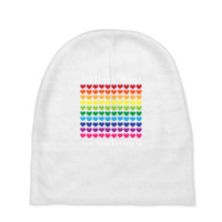 Heart Love 100 Days Of School  Teacher Boy Girl Gift Baby Beanies | Artistshot