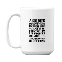 A Soldier With An Flag Great To Cel 15 Oz Coffee Mug | Artistshot