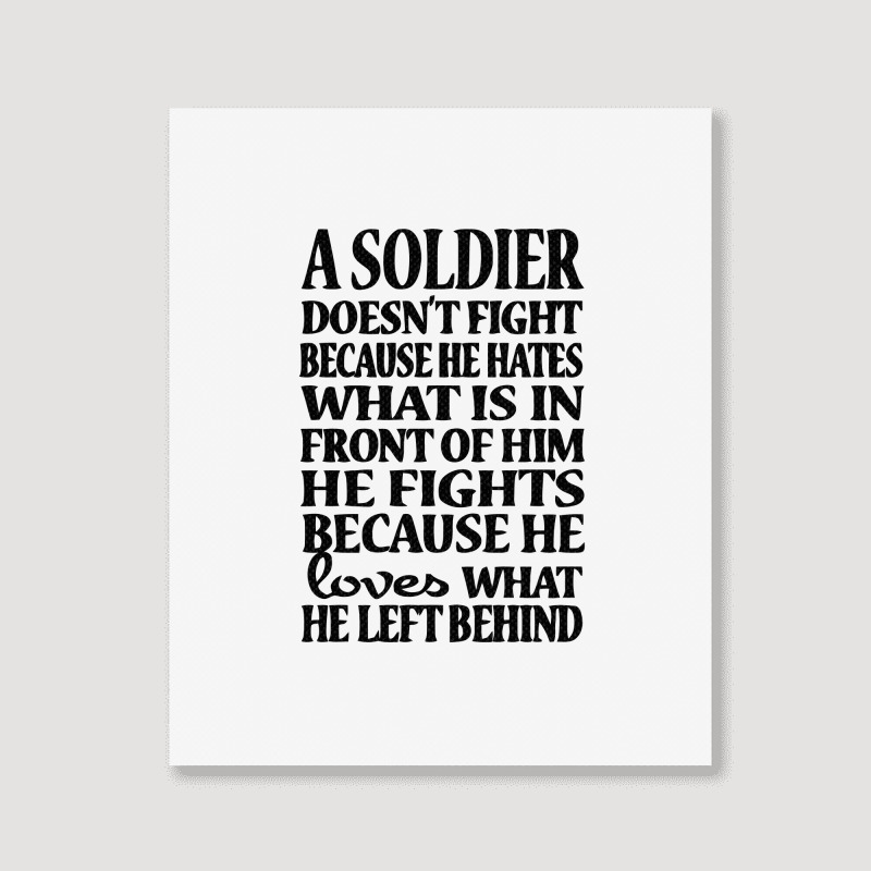 A Soldier With An Flag Great To Cel Portrait Canvas Print | Artistshot