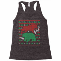 Bull And Bear Christmas Stock Market Investor Ugly Sweater Sweatshirt Racerback Tank | Artistshot