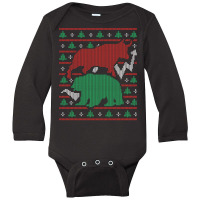 Bull And Bear Christmas Stock Market Investor Ugly Sweater Sweatshirt Long Sleeve Baby Bodysuit | Artistshot