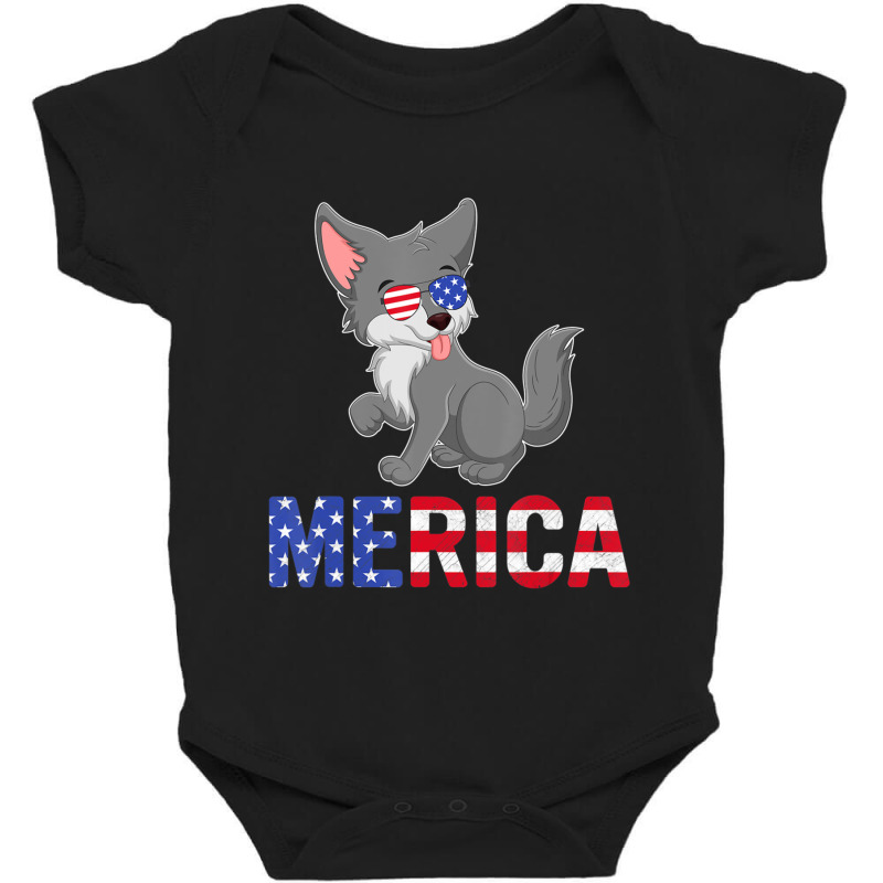 Hot Trend Merica Usa Flag Alaskan Malamute Dog Baby Bodysuit | Artistshot