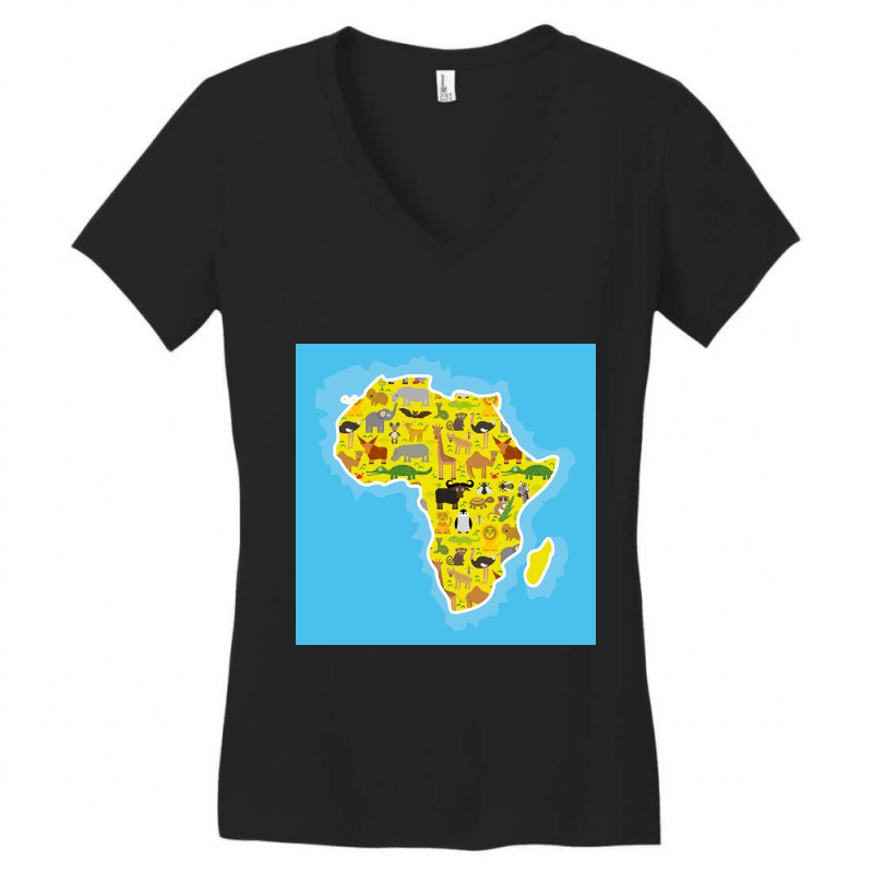 Limited Edition Wildlife In Africa Women's V-Neck T-Shirt by Ledford Leslie | Artistshot