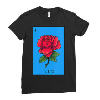 Womens Mexican Lottery La Rosa Rose Game Of Mexico Latino Design Vneck Ladies Fitted T-shirt | Artistshot