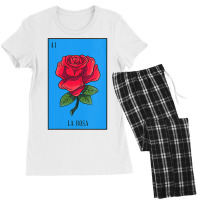 Womens Mexican Lottery La Rosa Rose Game Of Mexico Latino Design Vneck Women's Pajamas Set | Artistshot