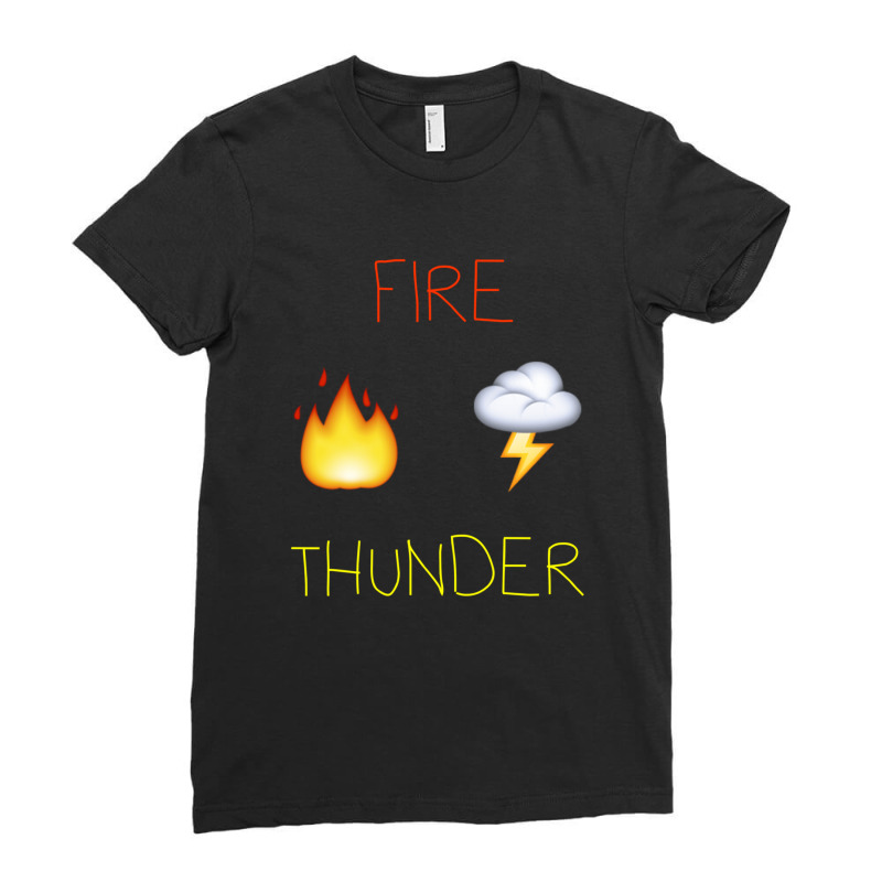 Fire Thunder Ladies Fitted T-Shirt by LakeshaHughlett | Artistshot