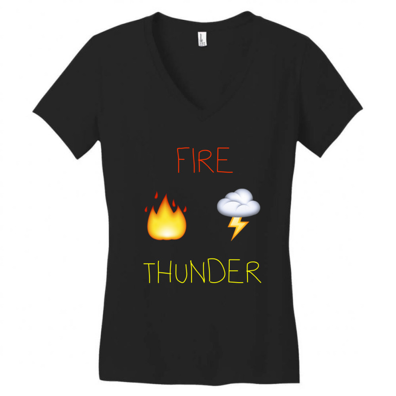 Fire Thunder Women's V-Neck T-Shirt by LakeshaHughlett | Artistshot