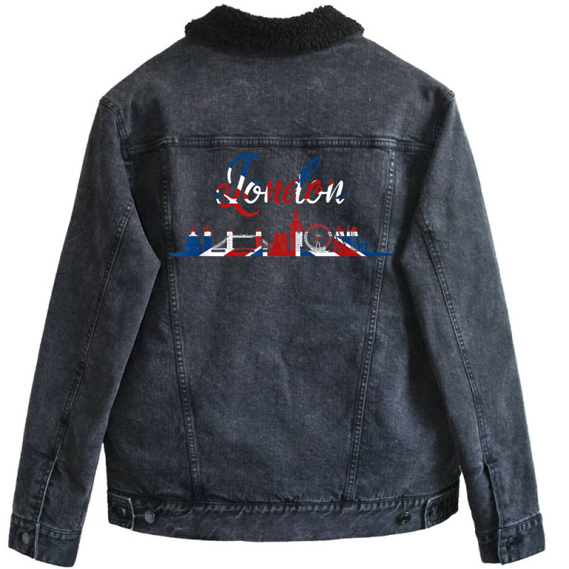 Great Britain London Uk Flag England T Shirt Unisex Sherpa-lined Denim Jacket | Artistshot