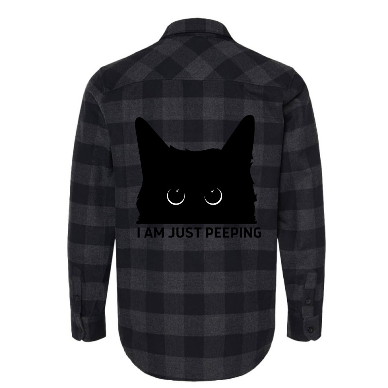 Funny Cat Just Peeping Flannel Shirt | Artistshot