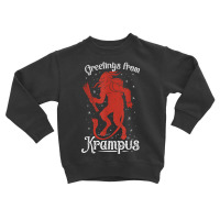 Greetings From Krampus, Fun Pre Germanic Paganism T Shirt Toddler Sweatshirt | Artistshot