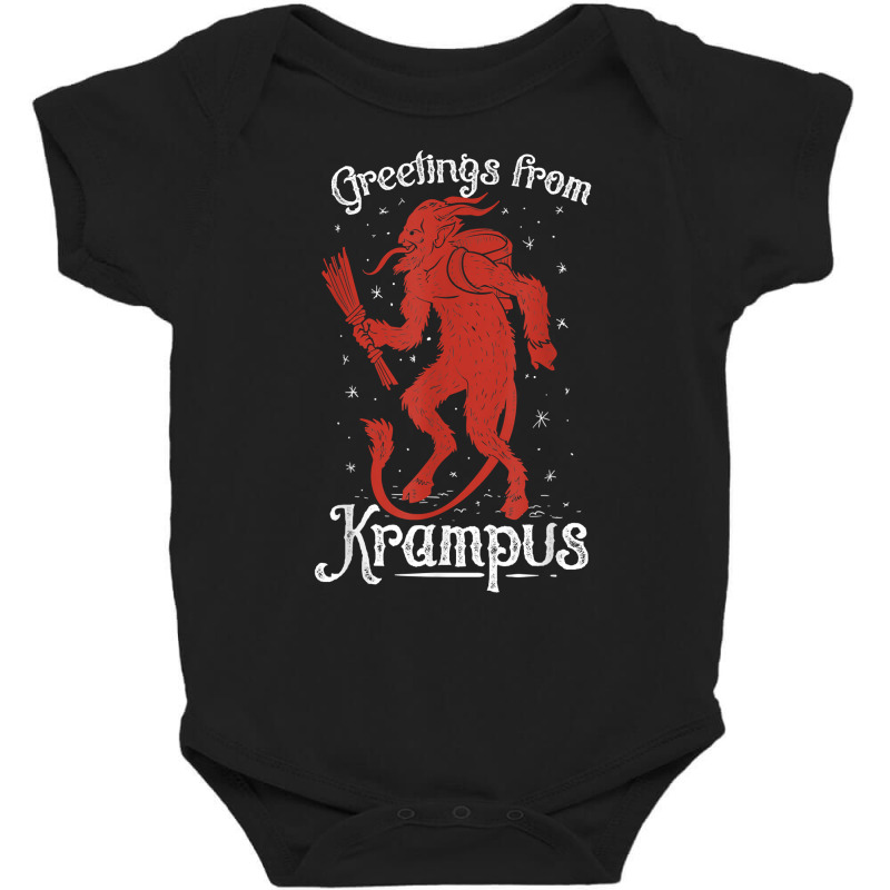 Greetings From Krampus, Fun Pre Germanic Paganism T Shirt Baby Bodysuit by mehen | Artistshot