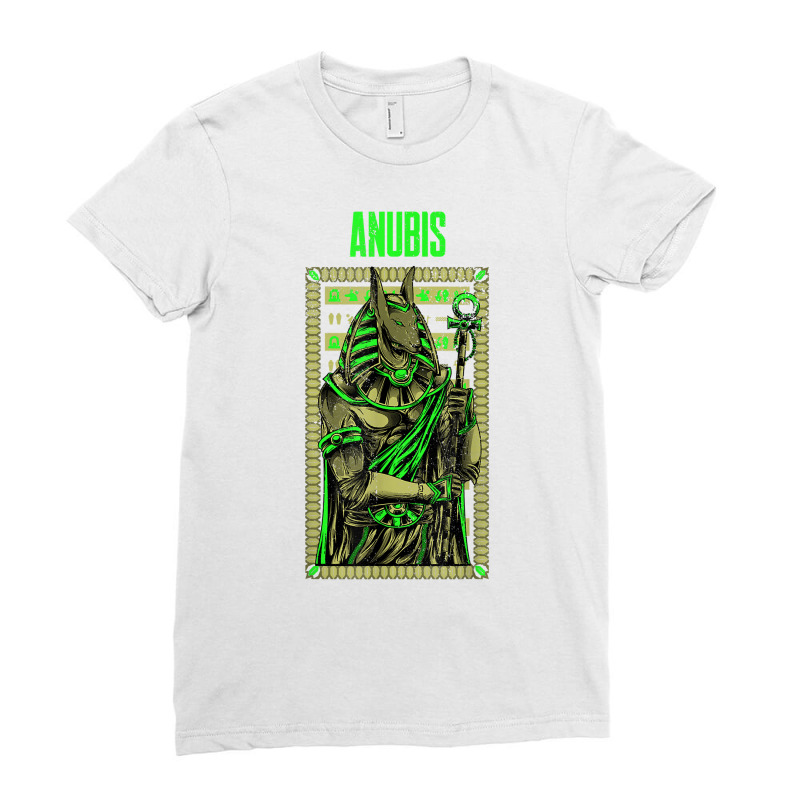 Green Graphic Anubis Typical God Figure T Shirt Ladies Fitted T-Shirt by katheleenweb0 | Artistshot