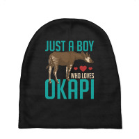 Trending Zoo Animal Africa Just A Boy Who Loves Okapi Baby Beanies | Artistshot