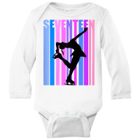 Girls Pink Ice Skating 17th Birthday Ice Dancer Figure T Shirt Long Sleeve Baby Bodysuit | Artistshot