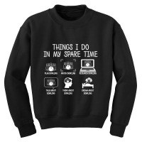 Trending Bowling Things I Do In My Spare Time Bowler Bowl Youth Sweatshirt | Artistshot