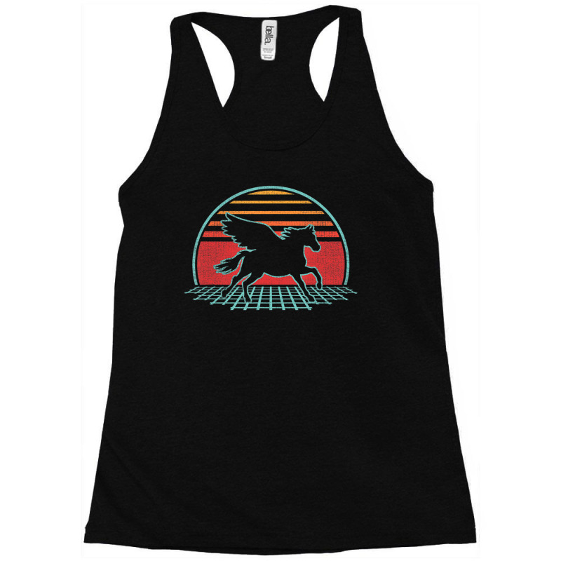 Trending Pegasus Horse Lover Retro Vintage 80s Style Racerback Tank by haodinhvan1 | Artistshot