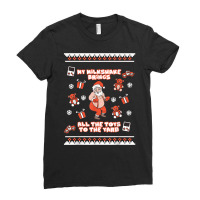 Milkshake Brings All Toys To Yard Naughty Santa Funny Xmas T Shirt Ladies Fitted T-shirt | Artistshot