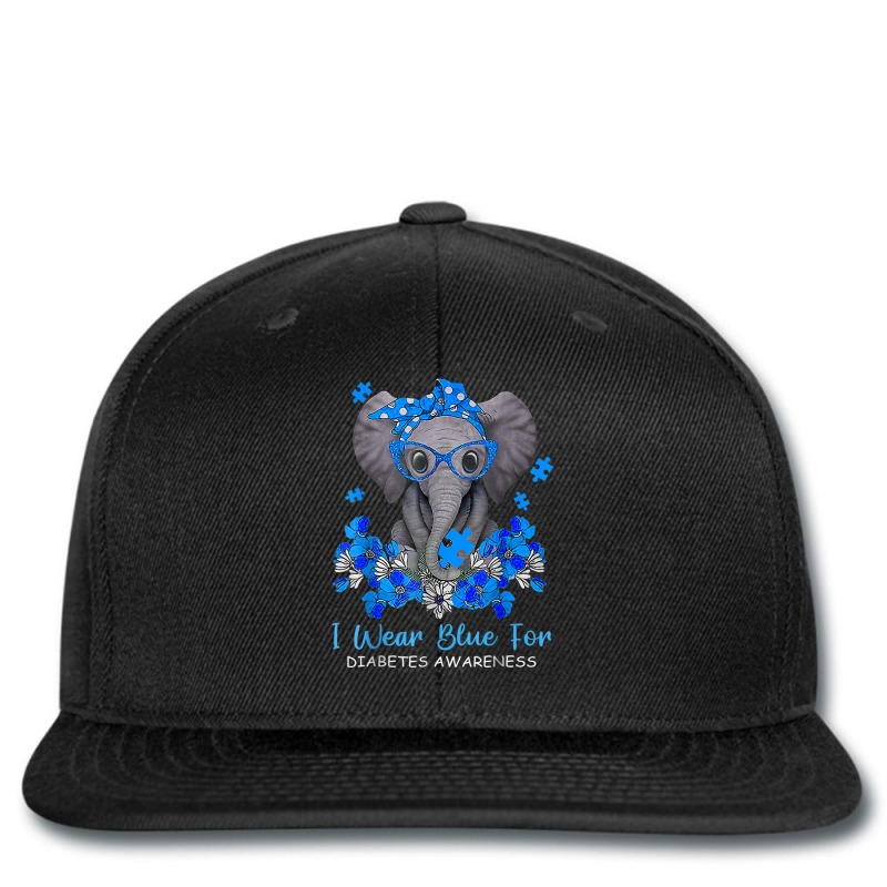 I Wear Blue For Diabetes Awareness Elephant Warrior Women Printed Hat | Artistshot