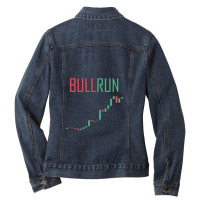 Bull Market Trading Day Tradibng Btc Ladies Denim Jacket | Artistshot