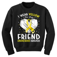 I Wear Yellow For My Friend Endometriosis Awareness T Shirt Youth Sweatshirt | Artistshot