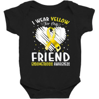 I Wear Yellow For My Friend Endometriosis Awareness T Shirt Baby Bodysuit | Artistshot