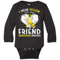 I Wear Yellow For My Friend Endometriosis Awareness T Shirt Long Sleeve Baby Bodysuit | Artistshot