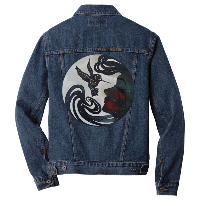 Black Bird Star Line Men Denim Jacket by zulethgilderq | Artistshot