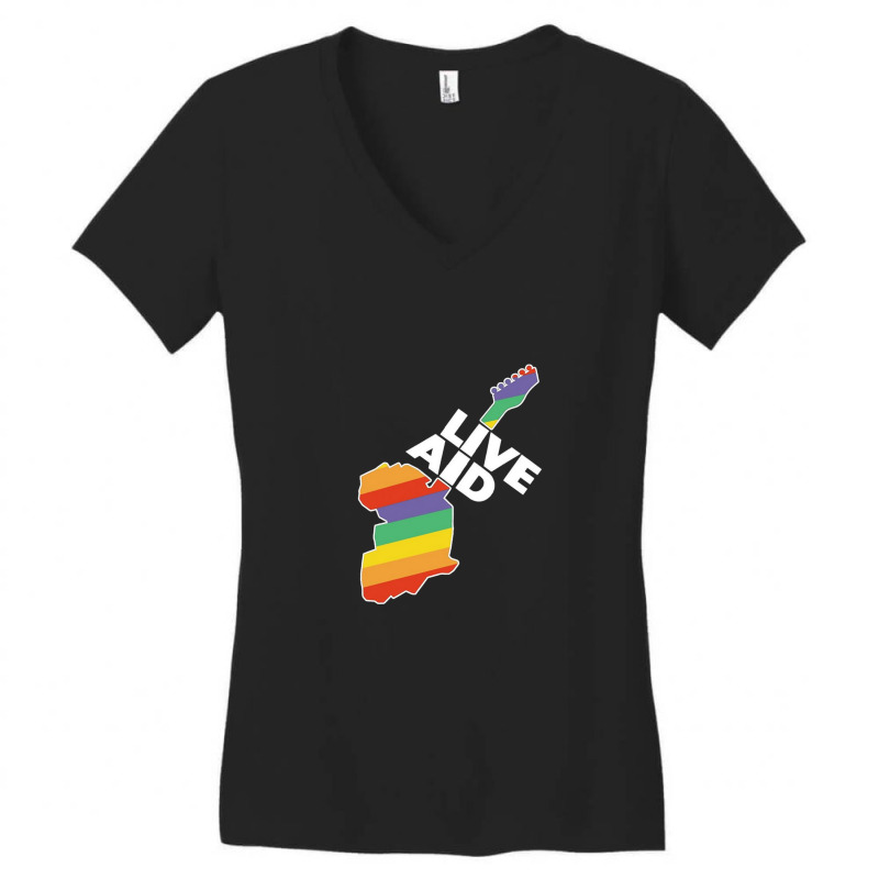 Live Aid Women's V-Neck T-Shirt by OpieCharlton | Artistshot