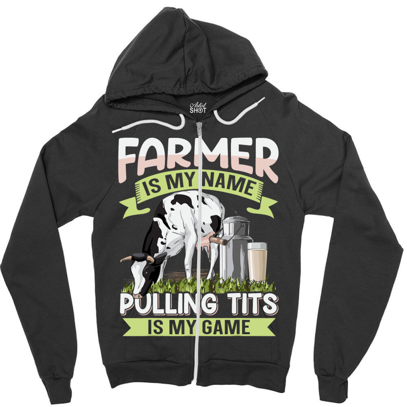 Dairy Cow Farming Design For A Cow Farmer Zipper Hoodie | Artistshot