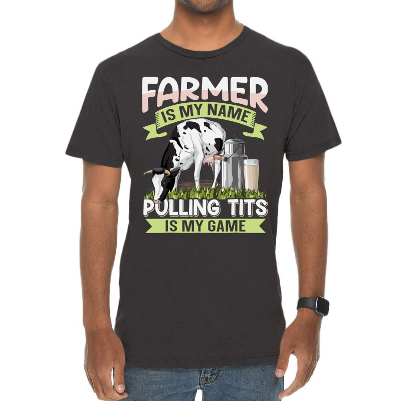 Dairy Cow Farming Design For A Cow Farmer Vintage T-shirt | Artistshot