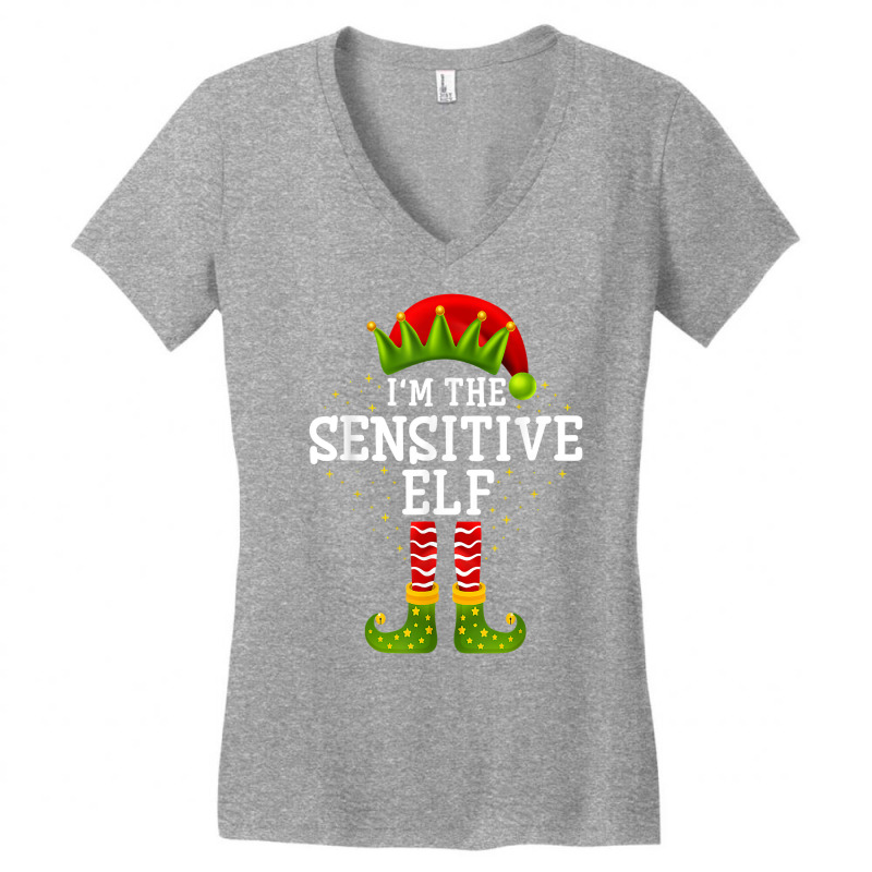 I'm The Sensitive Elf Matching Family Christmas Pajamas T Shirt Women's V-Neck T-Shirt by anselmpru9bt | Artistshot