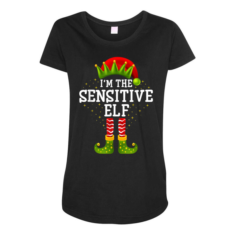 I'm The Sensitive Elf Matching Family Christmas Pajamas T Shirt Maternity Scoop Neck T-shirt by anselmpru9bt | Artistshot