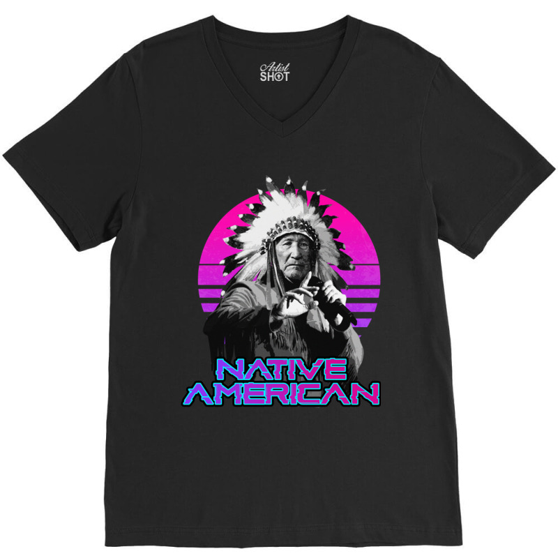 King Native American Rapper V-Neck Tee by LisaBurlingame | Artistshot